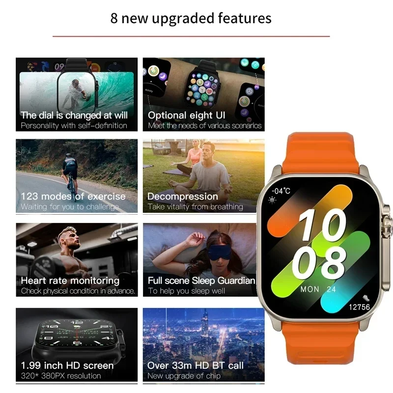 New Watch T10 Ultra Smart Watc - Smartwatch Watches For Men With Gps ulasan dan harga