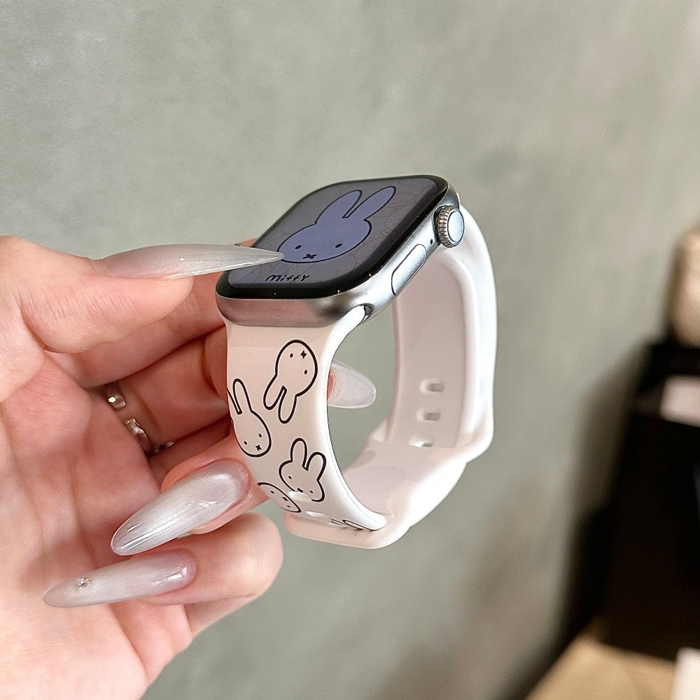 Cute Miffy Rabbit Cartoon Watc - Apple Watch Band ulasan dan harga
