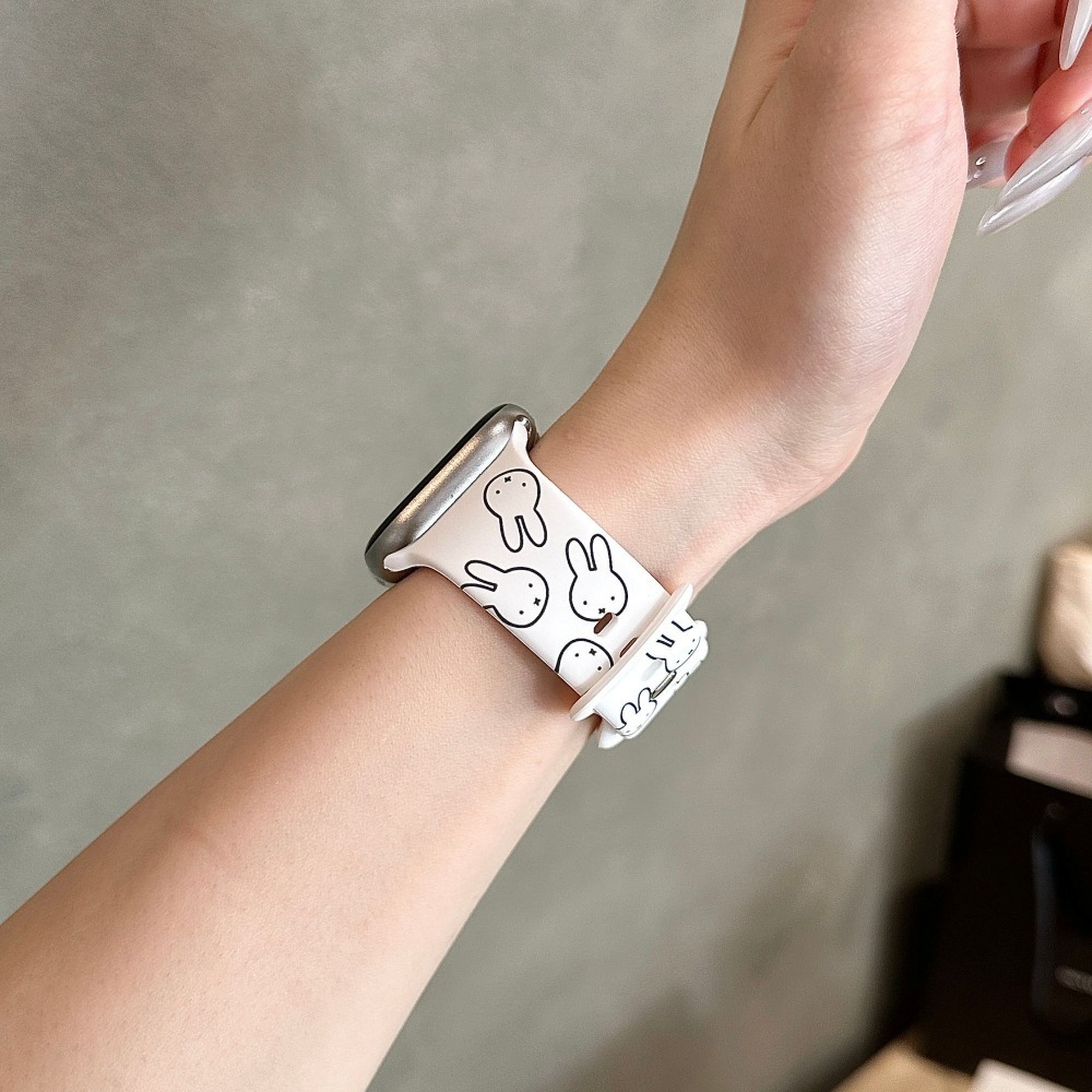 Cute Miffy Rabbit Cartoon Watc - Apple Watch Band ulasan dan harga