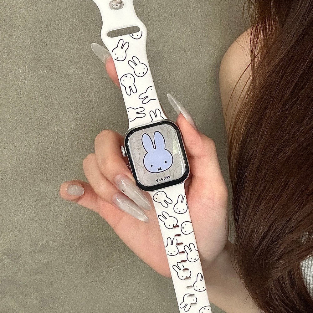 Cute Miffy Rabbit Cartoon Watc - Apple Watch Band ulasan dan harga