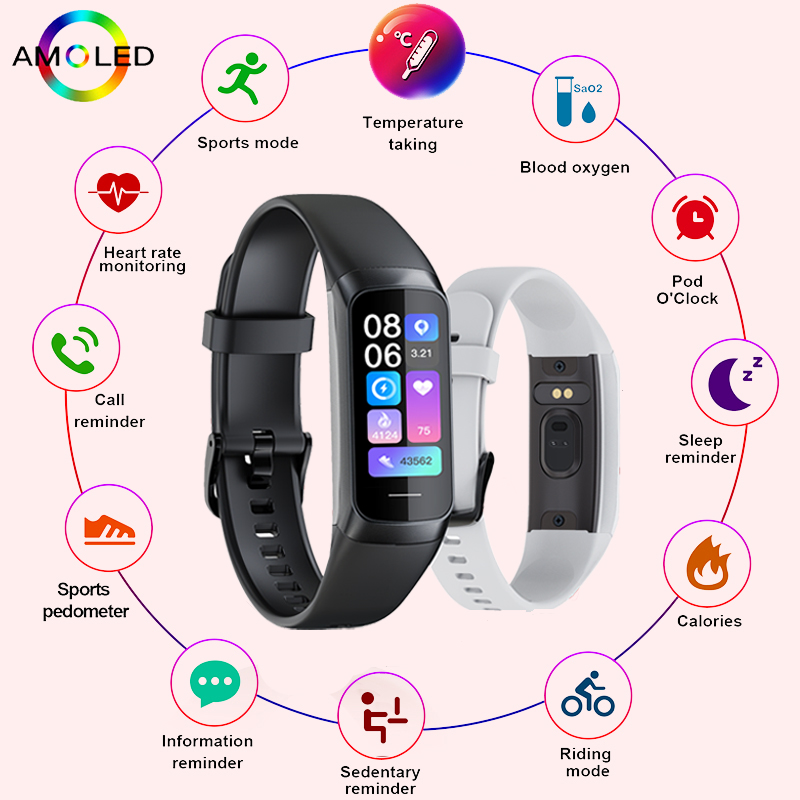 LIGE 1.1 Inch Amoled Heart Rat - Smartwatch Health Watches For Women ulasan dan harga