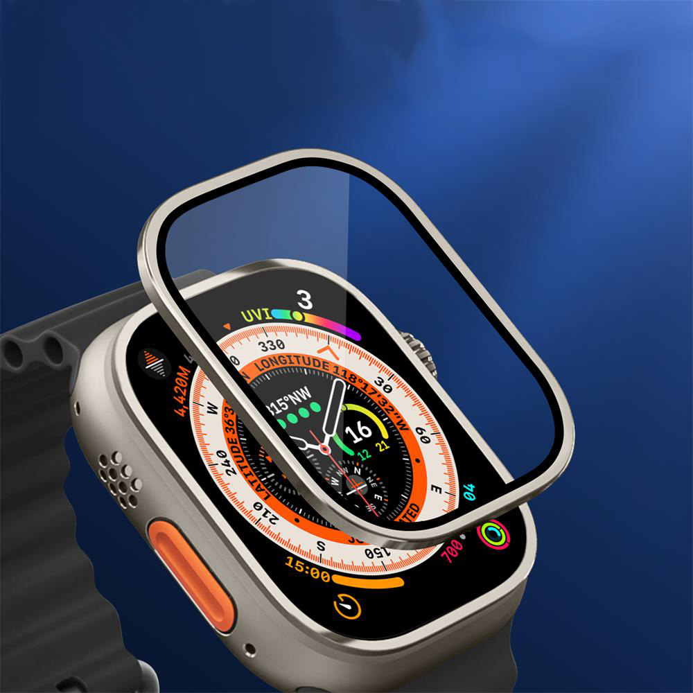 Metal Bumper+Tempered Glass Fo - Apple Watch Band ulasan dan harga
