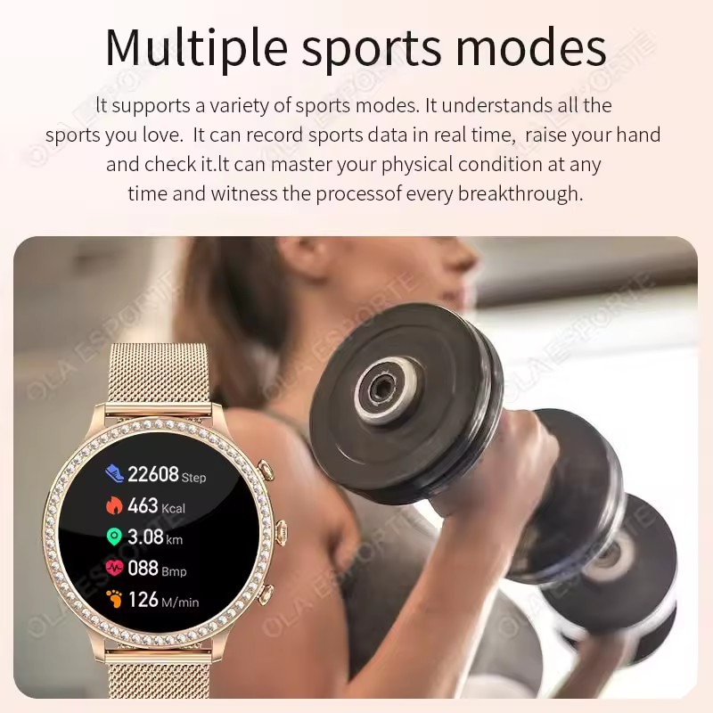 Elegant Ladies' Smartwatch Blu - Smartwatch Health Watches For Women ulasan dan harga